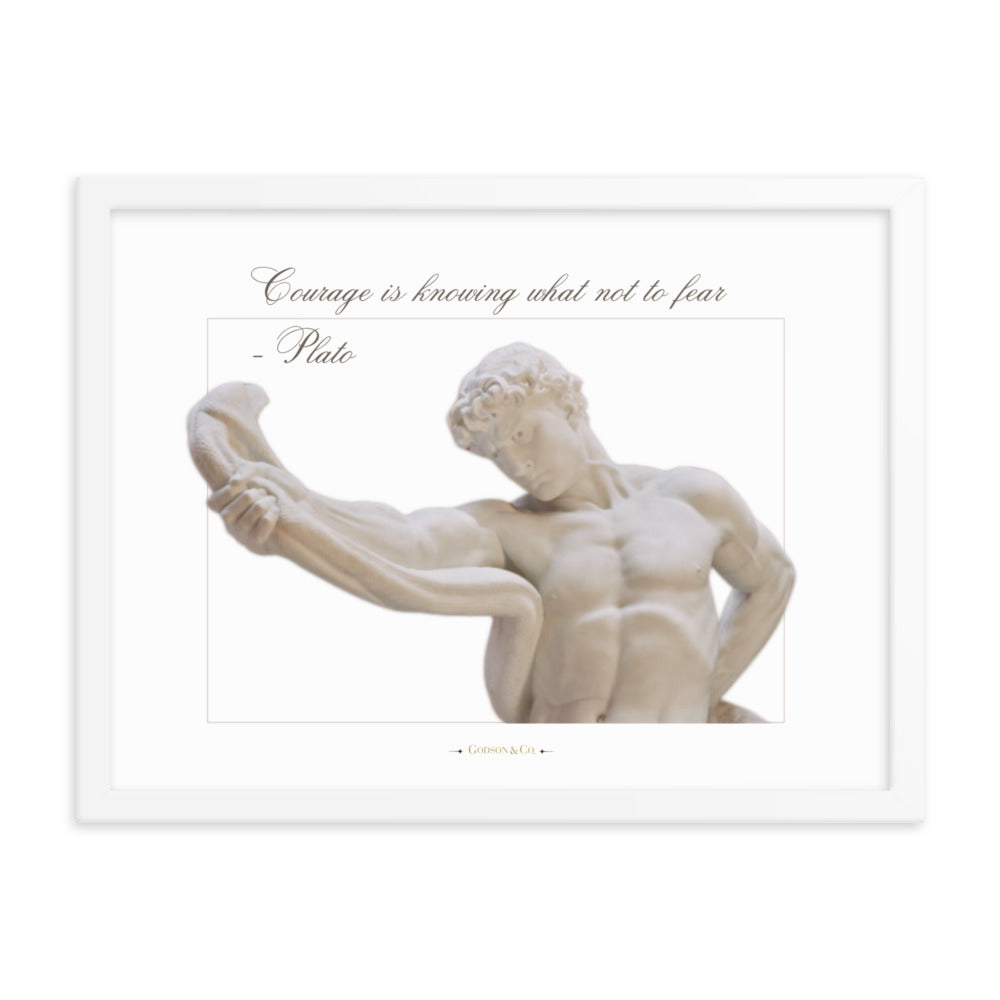 About Courage Premium Framed Poster