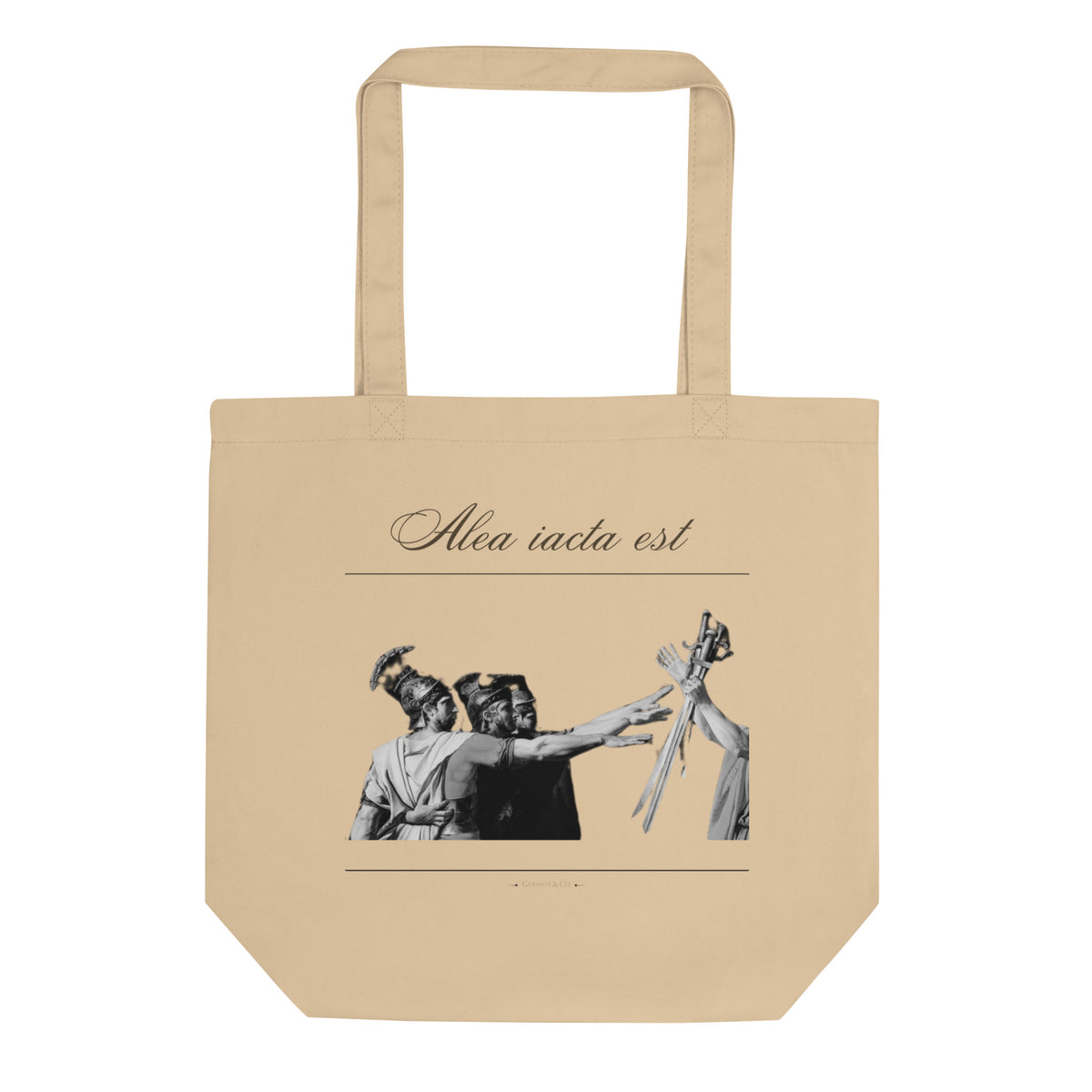 Alea iacata est Organic Tote Bag in Sand