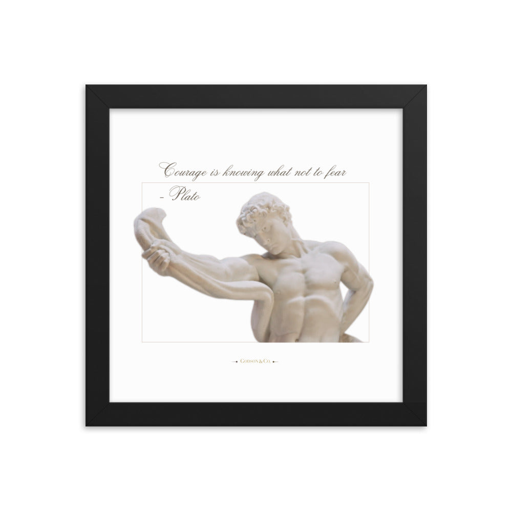 About Courage Premium Framed Poster
