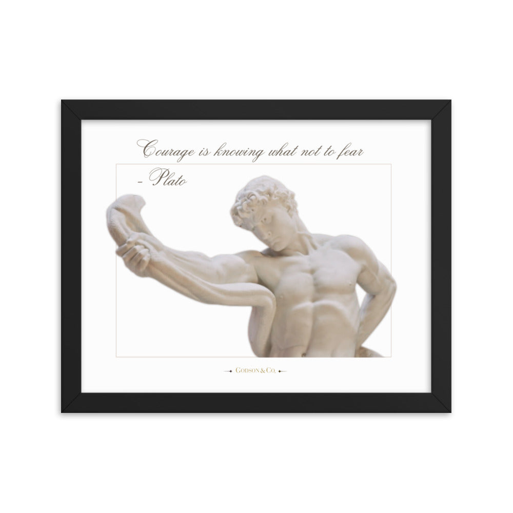 About Courage Premium Framed Poster
