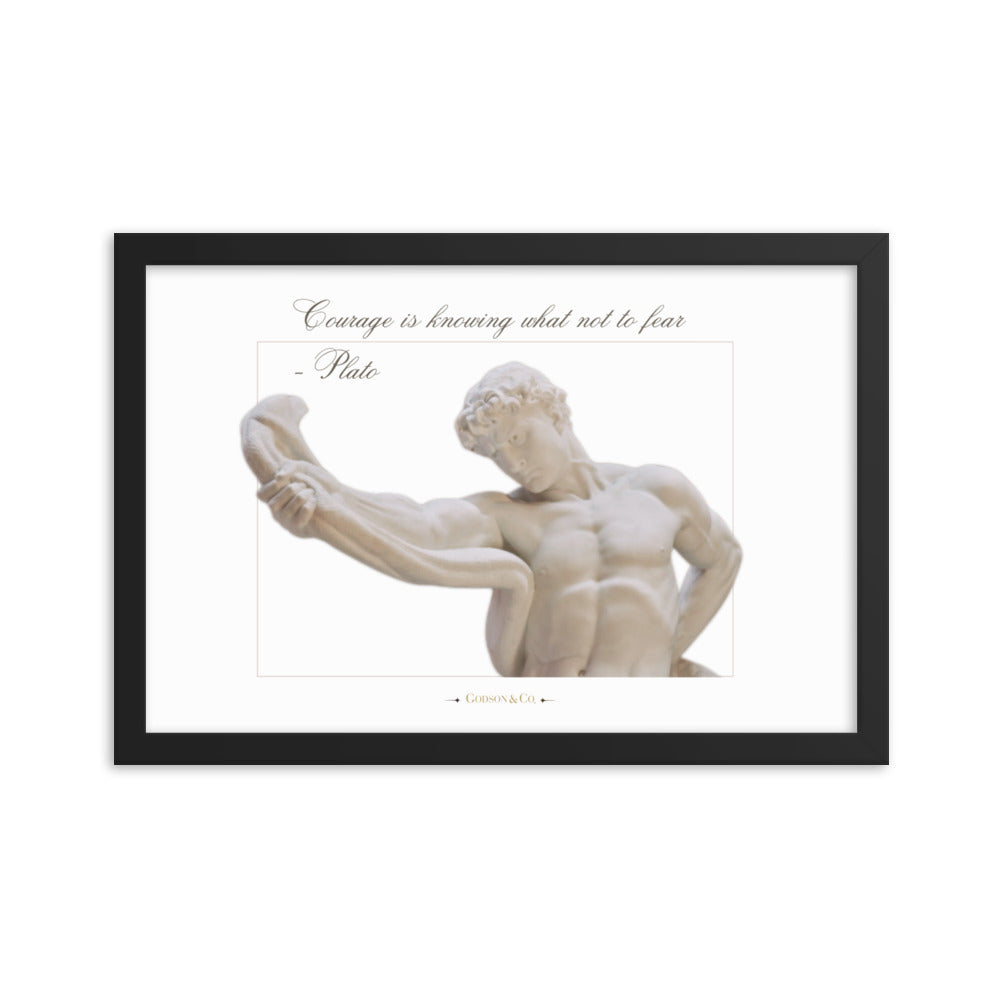 About Courage Premium Framed Poster