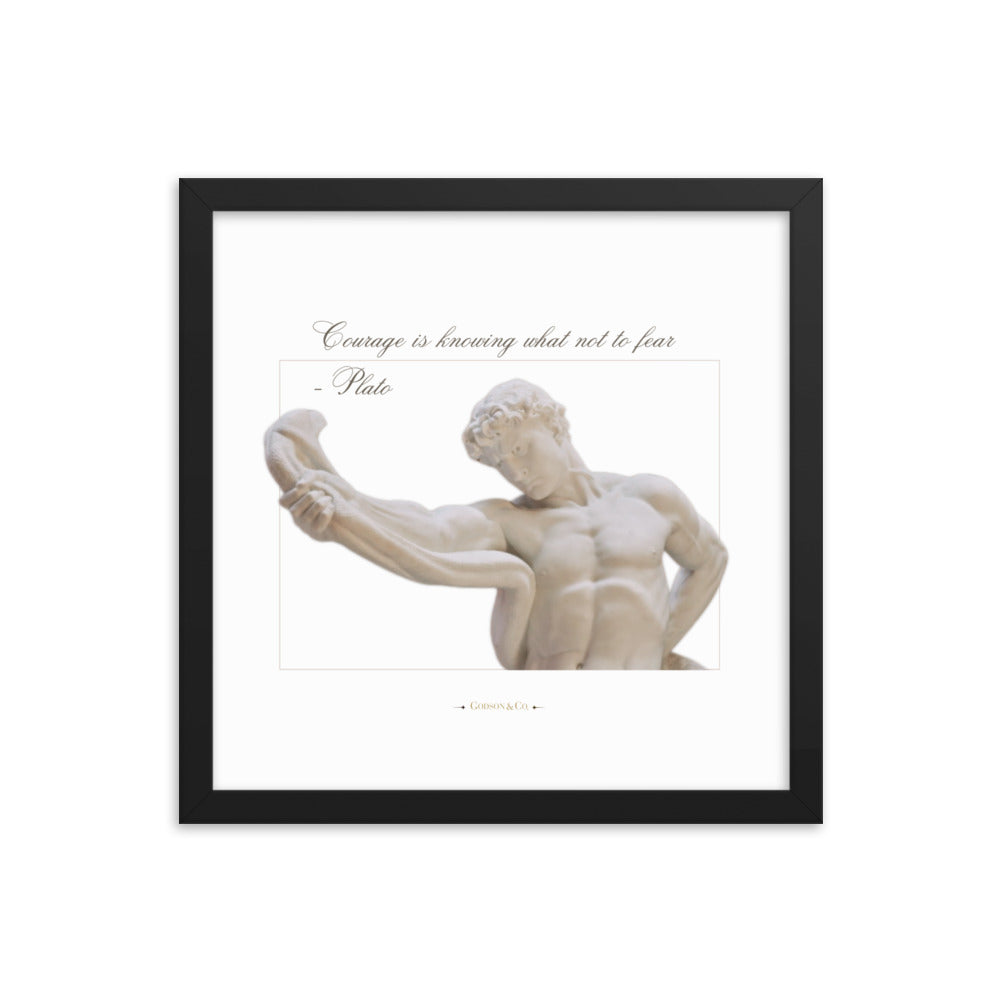 About Courage Premium Framed Poster