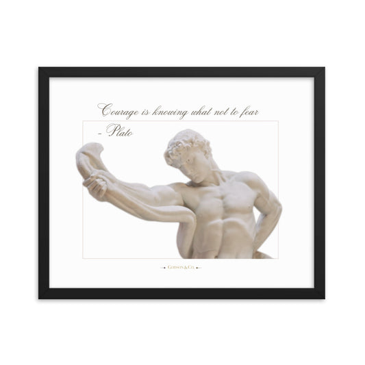 About Courage Premium Framed Poster