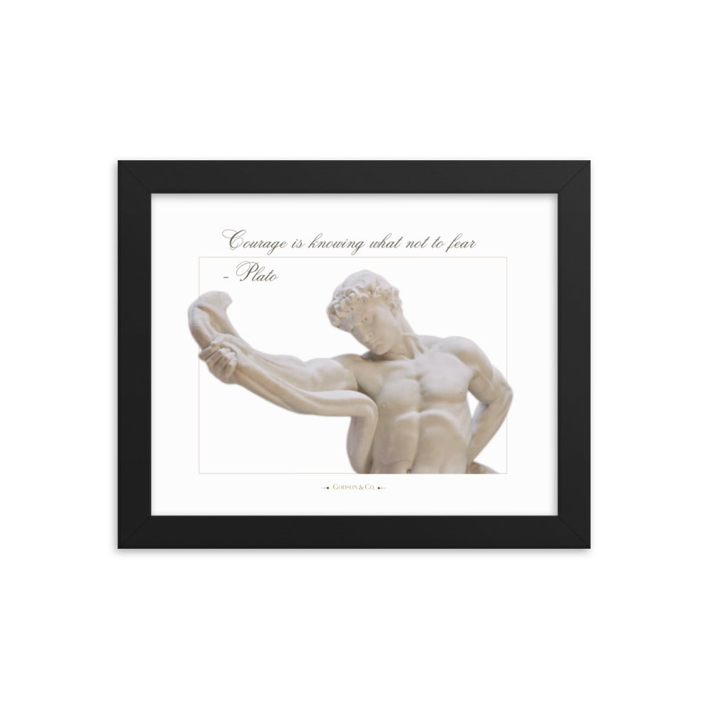 About Courage Premium Framed Poster