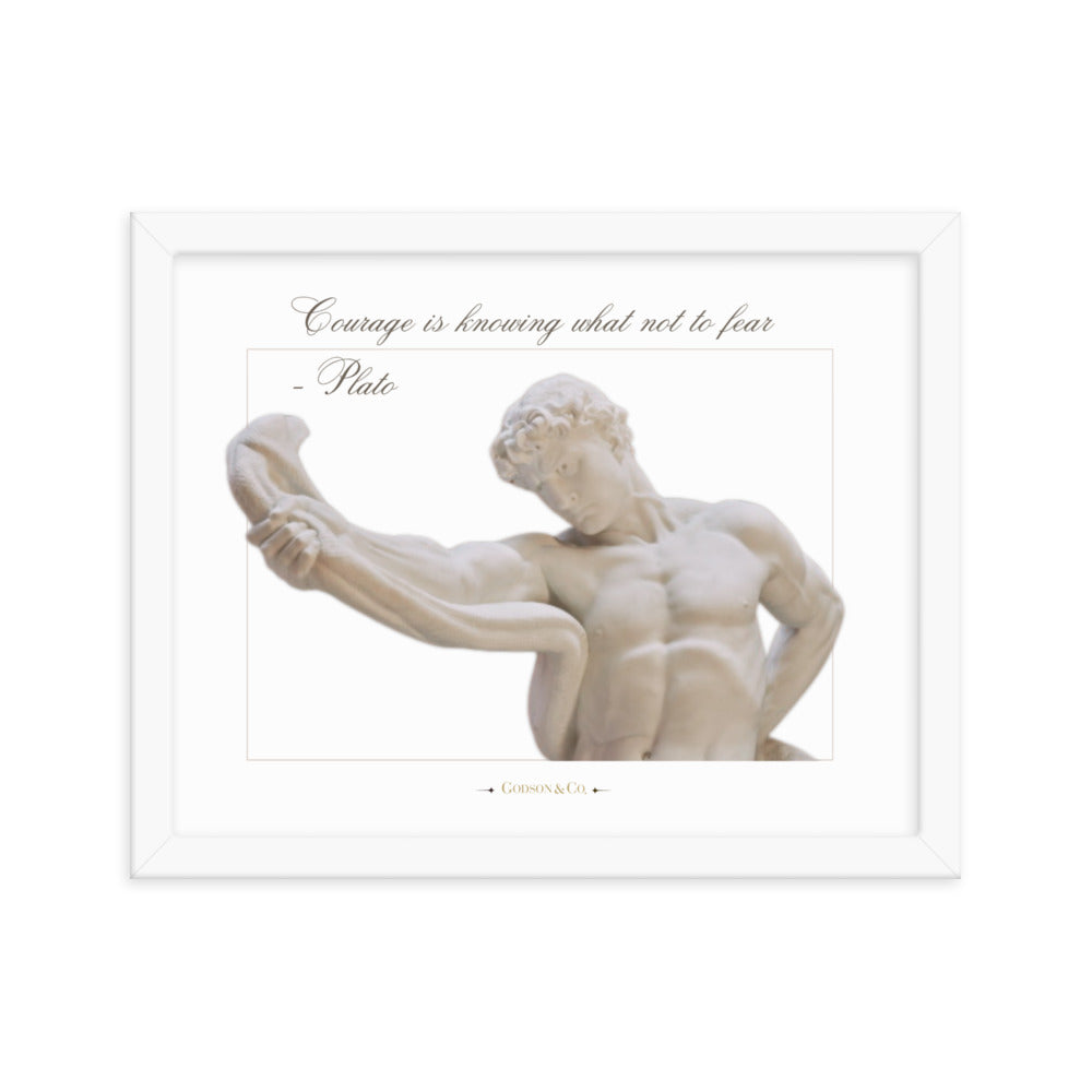 About Courage Premium Framed Poster
