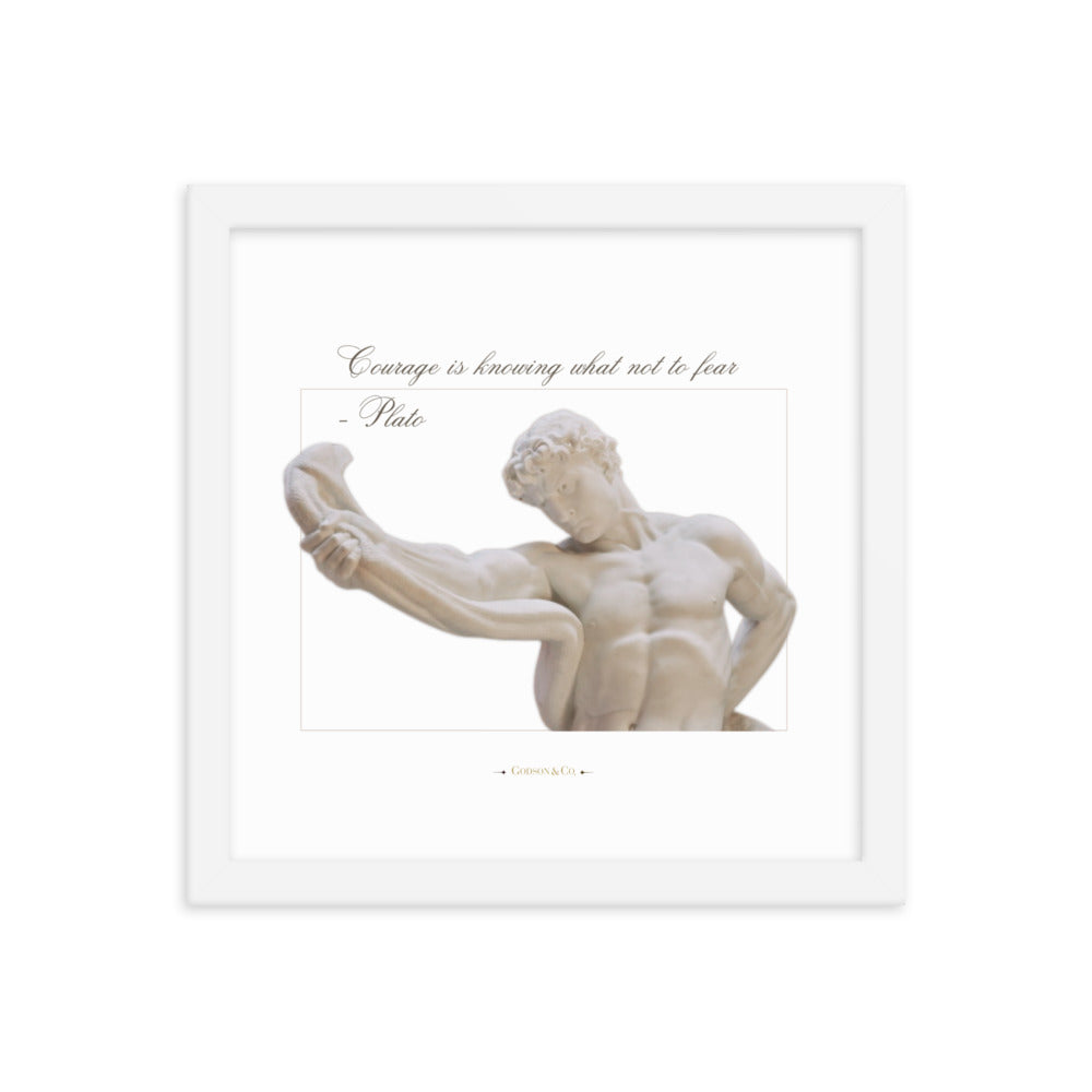 About Courage Premium Framed Poster