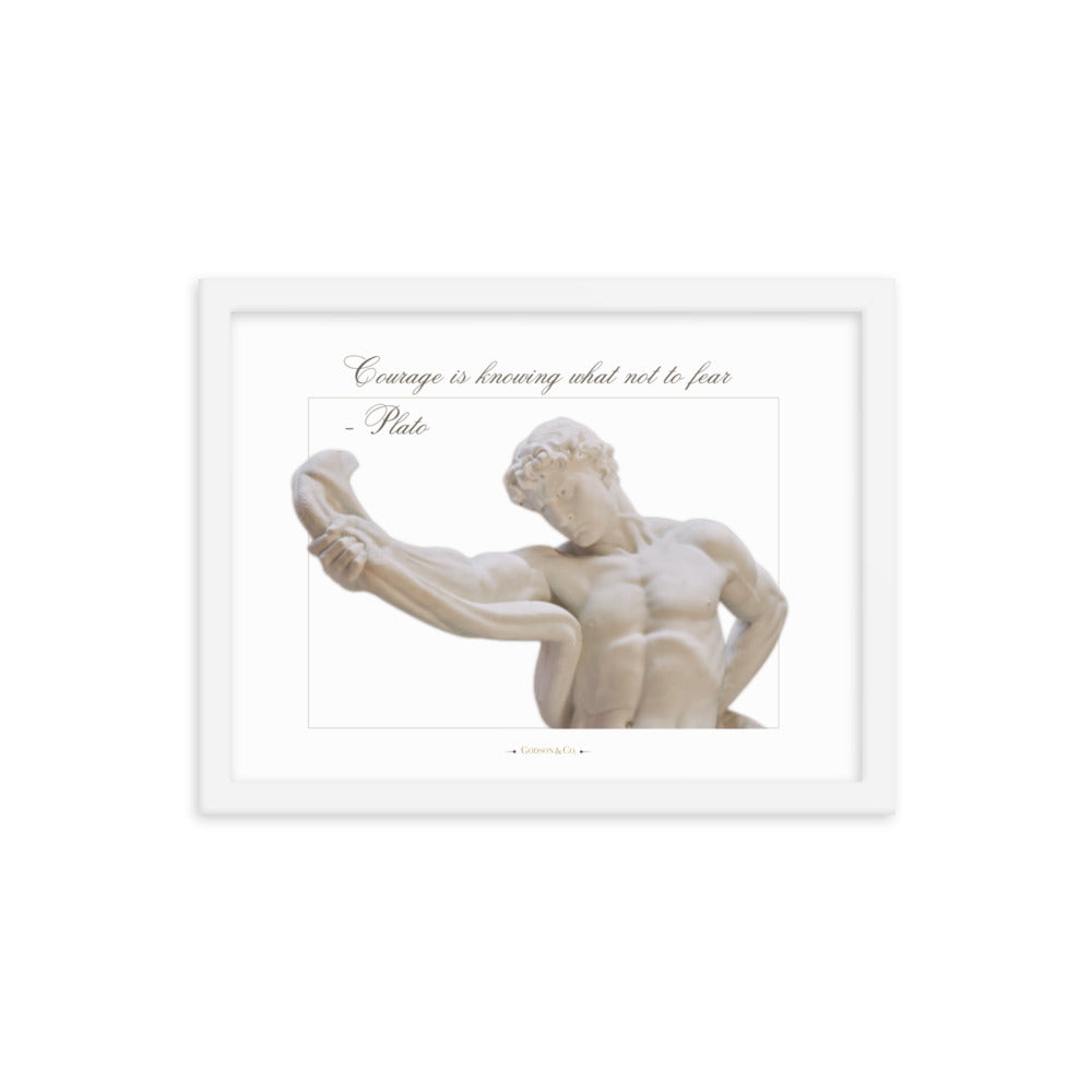 About Courage Premium Framed Poster