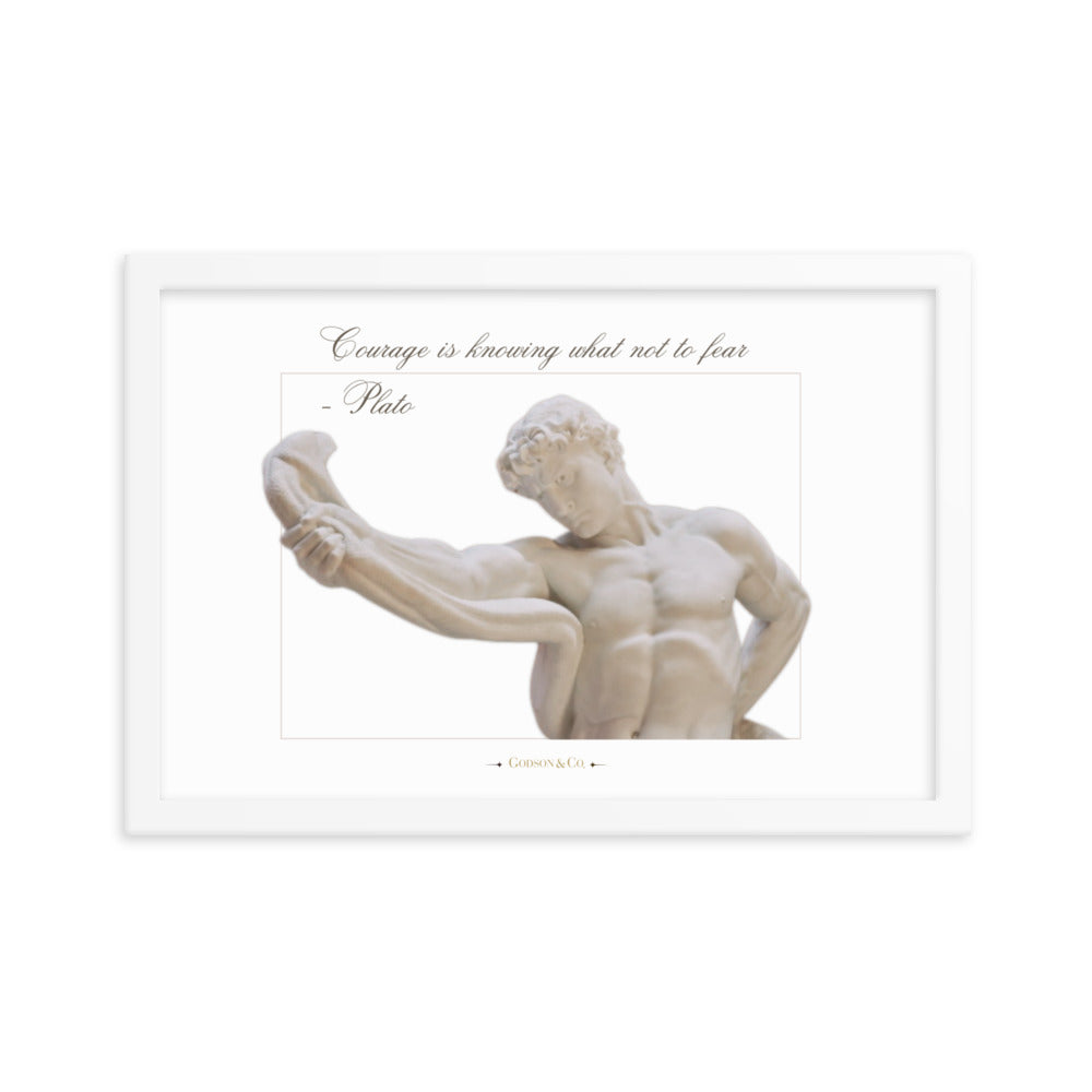 About Courage Premium Framed Poster