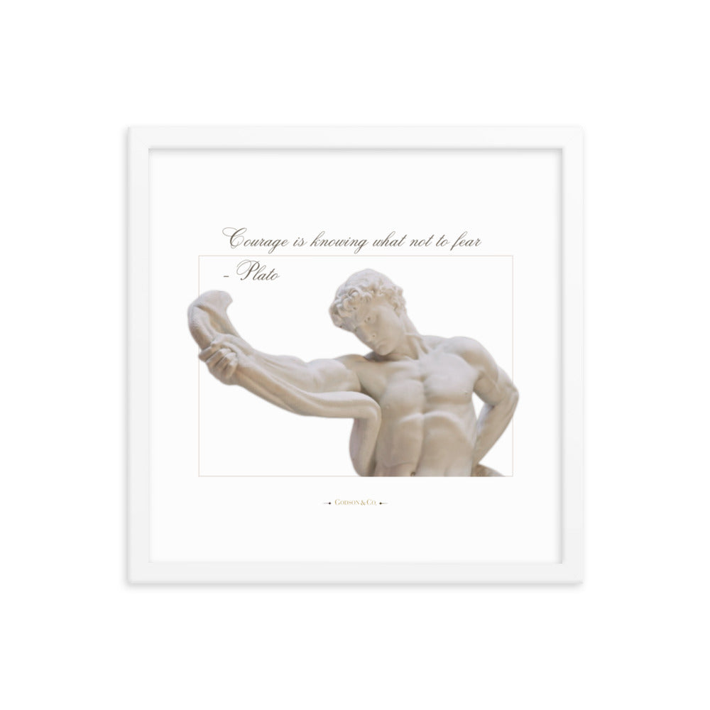 About Courage Premium Framed Poster