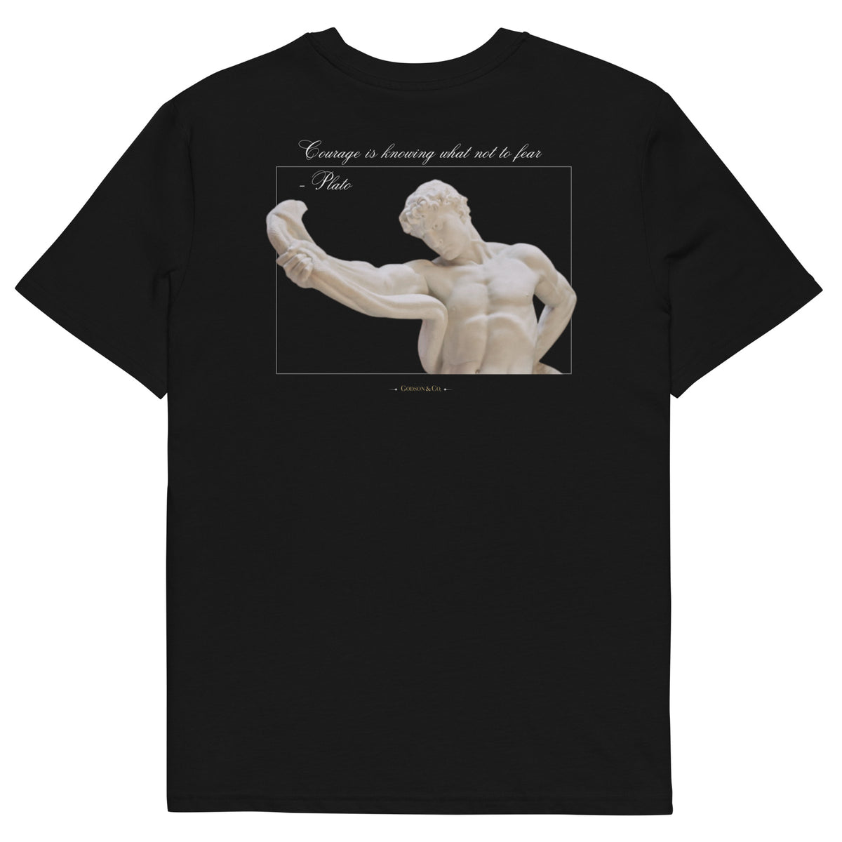 About Courage Organic Cotton Dark T-shirt