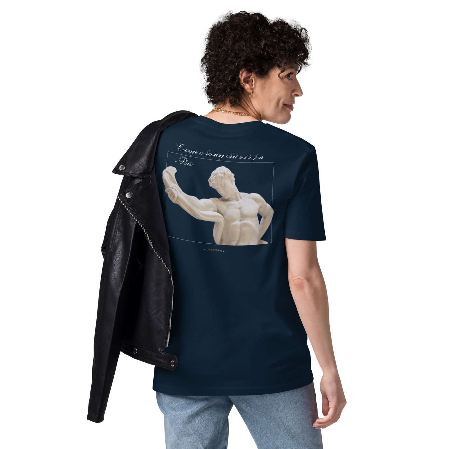 About Courage Organic Cotton Dark T-shirt