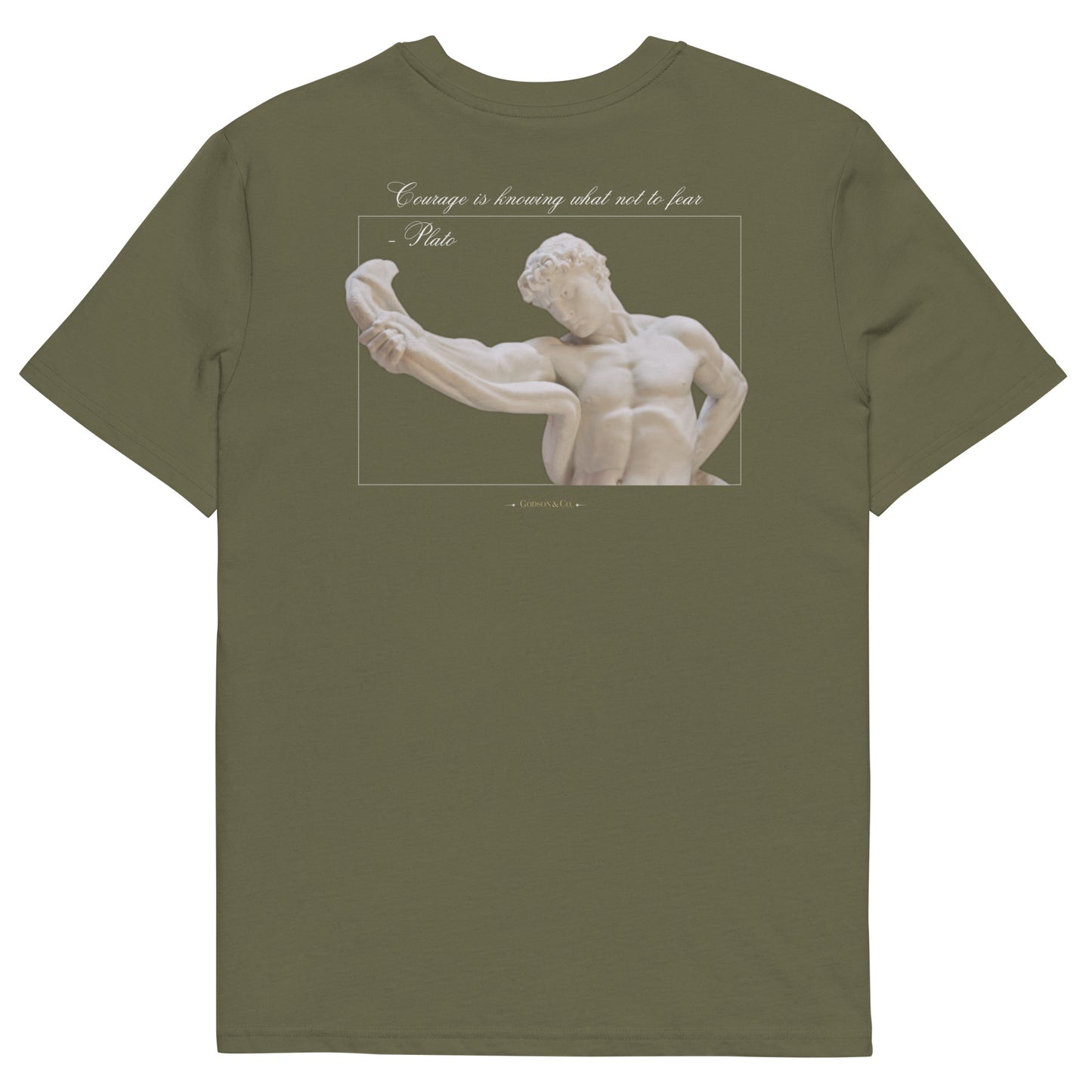 About Courage Organic Cotton Dark T-shirt