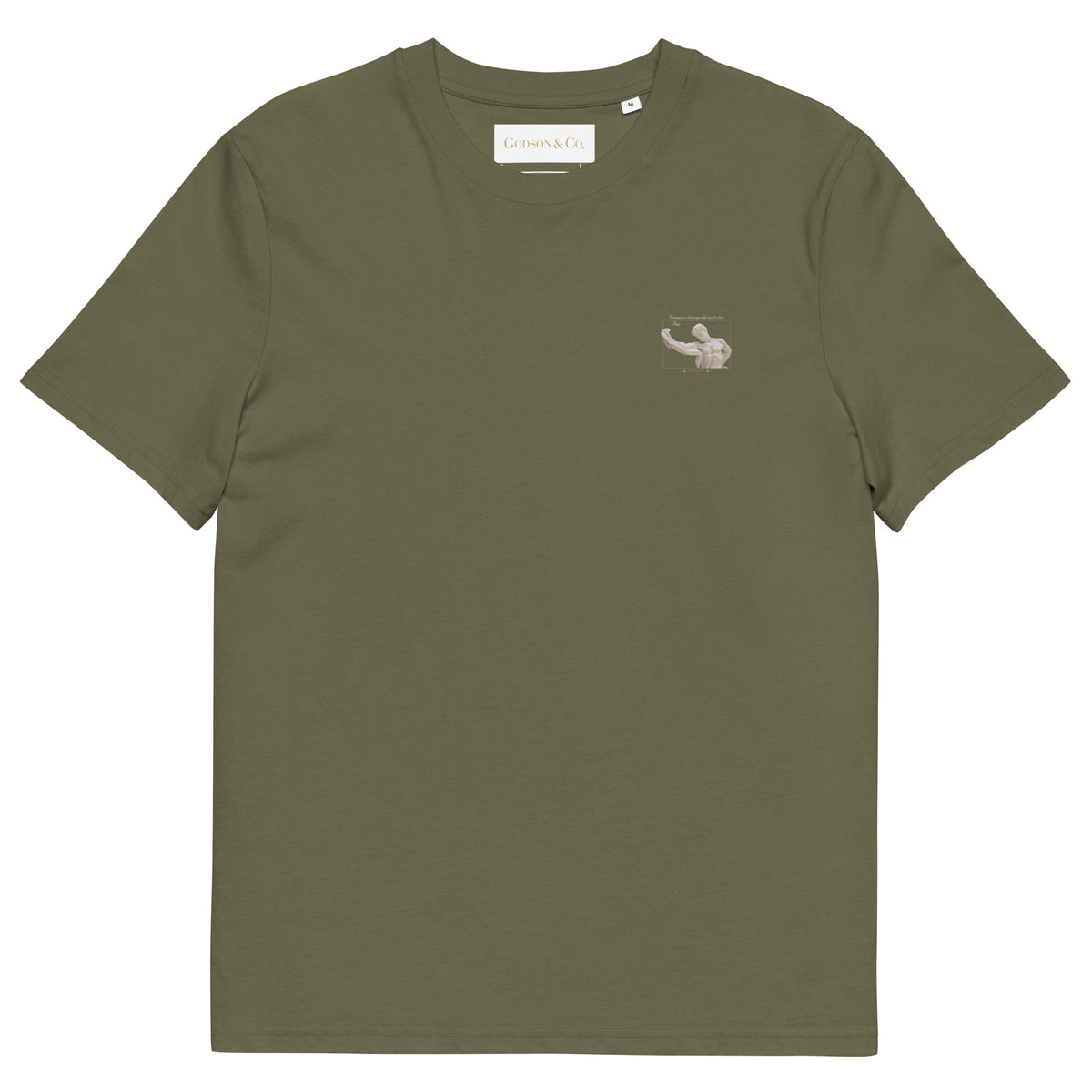 About Courage Organic Cotton Dark T-shirt