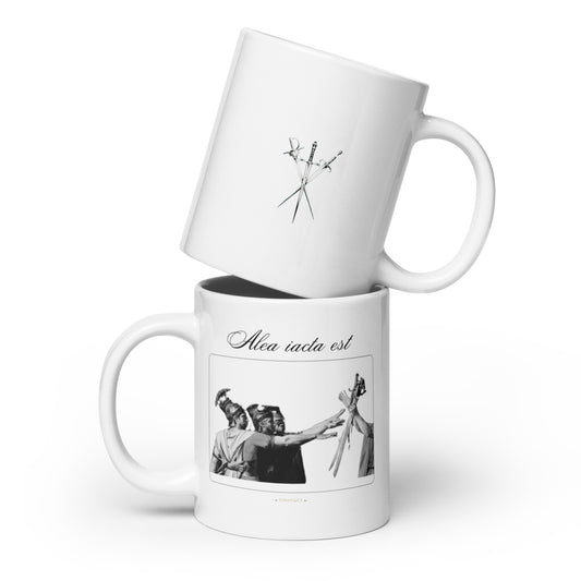 Alea iacata est Glossy Mug in White